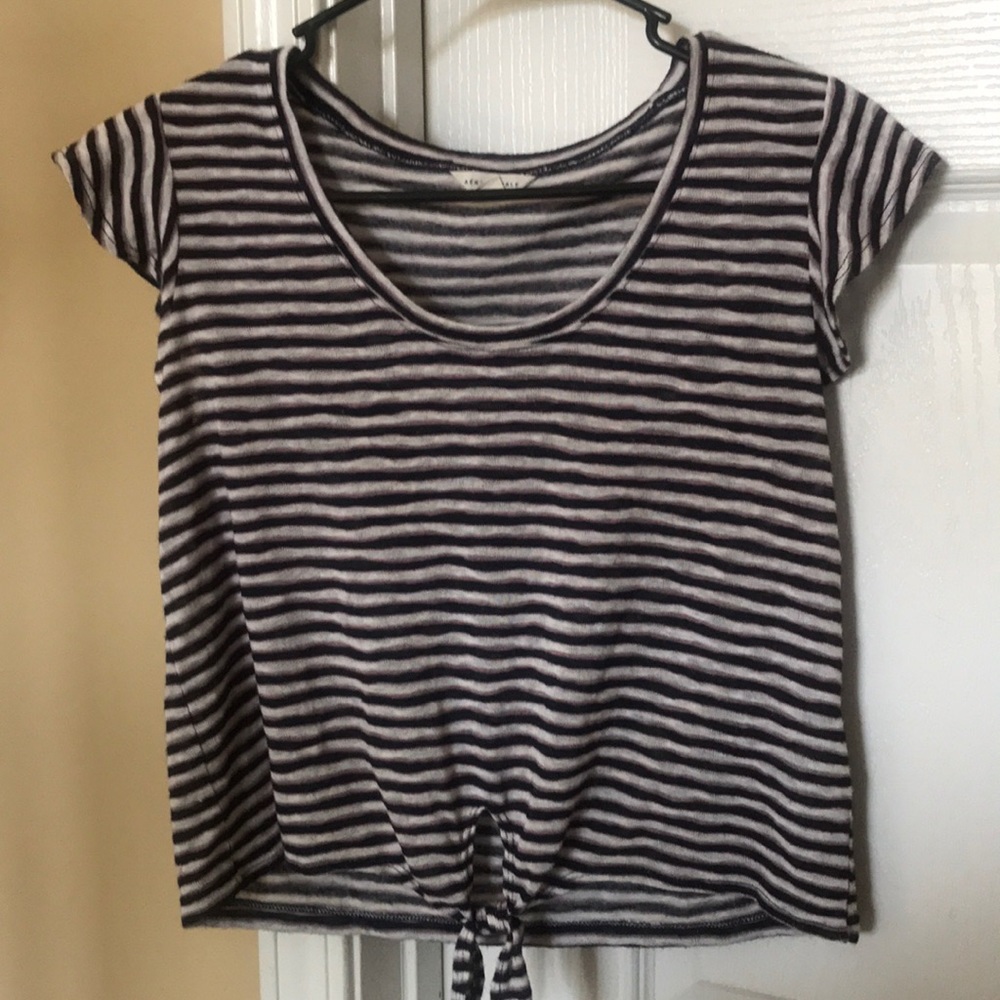 Striped Bow Tee